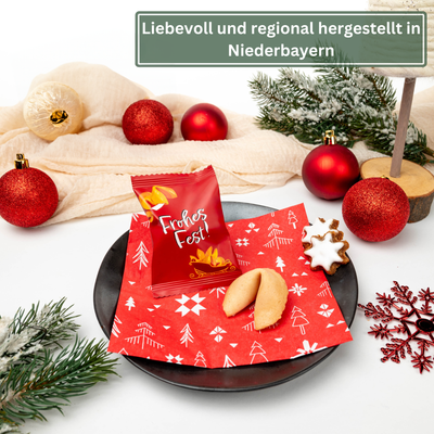 Weihnachts Glückskekse im 25er Pack - Lebkuchen Geschmack