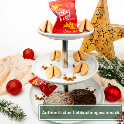 Weihnachts Glückskekse im 25er Pack - Lebkuchen Geschmack